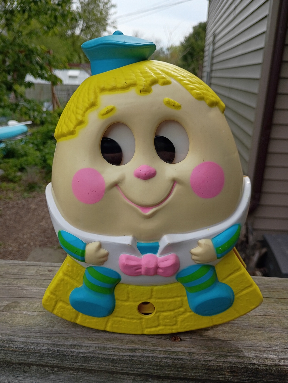 Vtg Humpty Dumpty Baby Nursery 1983 Musical Crib Rail Rocker Action Toy WORKS!